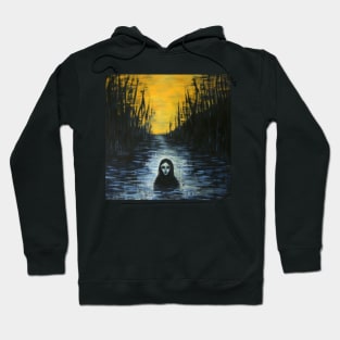 Ghostly Woman Drowning art brut style Hoodie